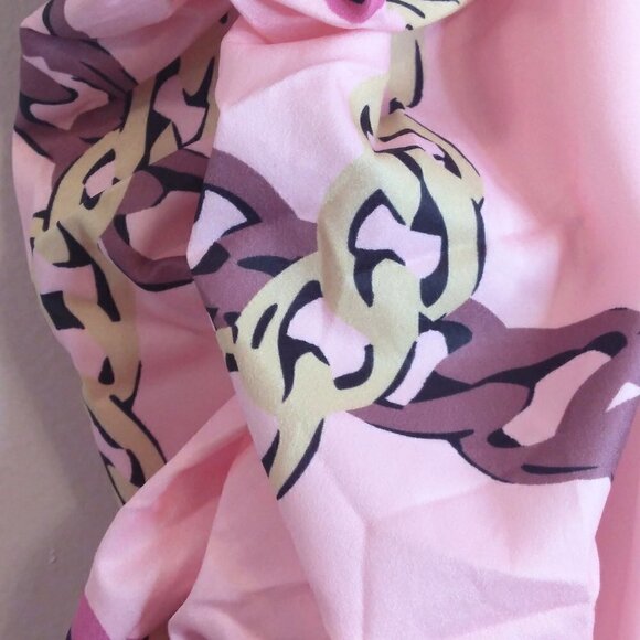 LA'ROS COLLECTIONS RUFFLED PINK & BURGUNDY RUCHED SLEEVE BLOUSE - SIZE S - Picture 8 of 8